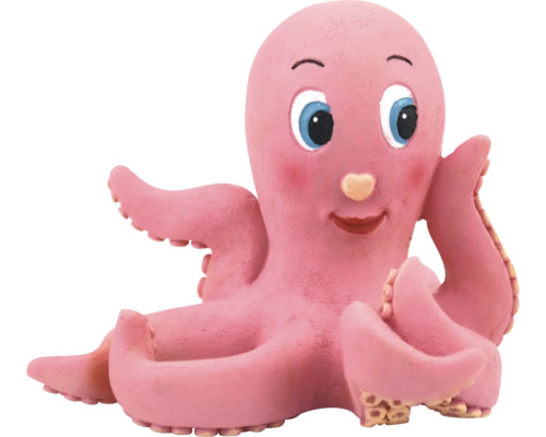 Aquarium decoration ORBIT squid pink, 10 cm
