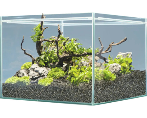 Aquarium decoration sera Hardscape Set Scaper Cube Shrimp for 48 to 80 liter aquarium, optimal 48 liter, incl. Rock Gray Mountain, Scaper Root, floredepot, Gravel Anthracite (without plants and aquarium)