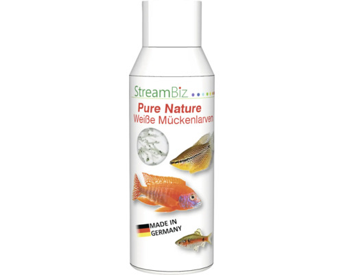 Aquarium fish food StreamBiz Pure Nature – White mosquito larvae 100 ml