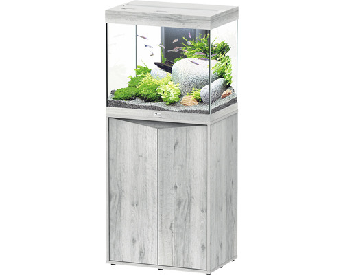 Aquarium combination aquatlantis Splendid 110 including LED lighting, filter, white ash cabinet
