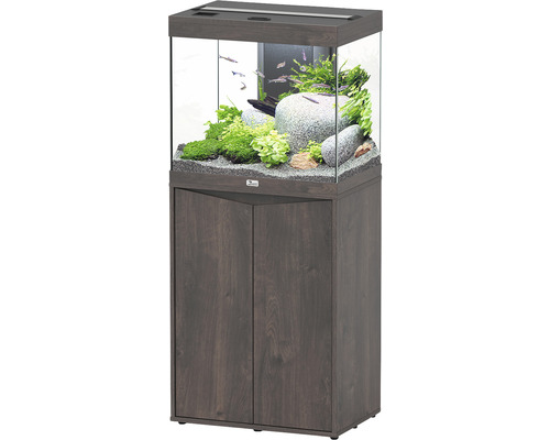 Aquarium combination aquatlantis Splendid 110 including LED lighting, filter, base cabinet dark wild oak