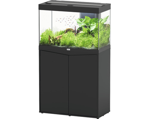 Aquarium combination aquatlantis Splendid 145 including LED lighting, filter, black base cabinet
