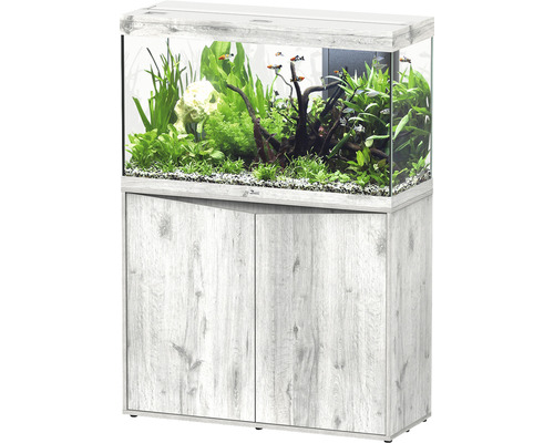 Aquarium combination aquatlantis Splendid 200 including LED lighting, filter, white ash cabinet