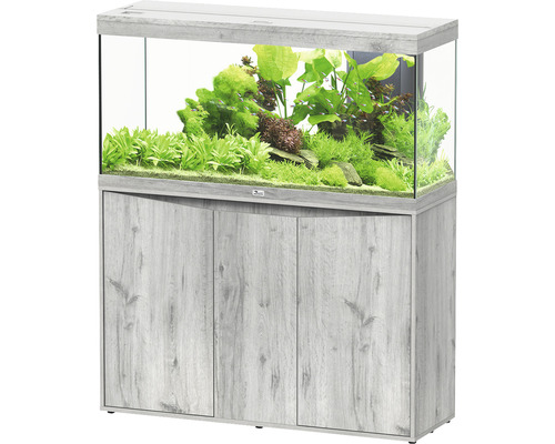 Aquarium combination aquatlantis Splendid 240 including LED lighting, filter, white ash cabinet