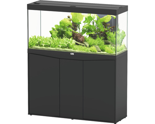 Aquarium combination aquatlantis Splendid 240 including LED lighting, filter, black base cabinet