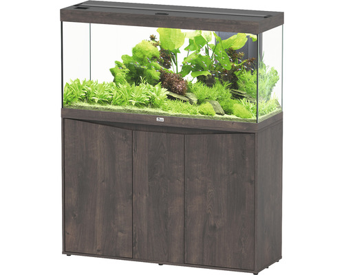 Aquarium combination aquatlantis Splendid 240 including LED lighting, filter, base cabinet dark wild oak
