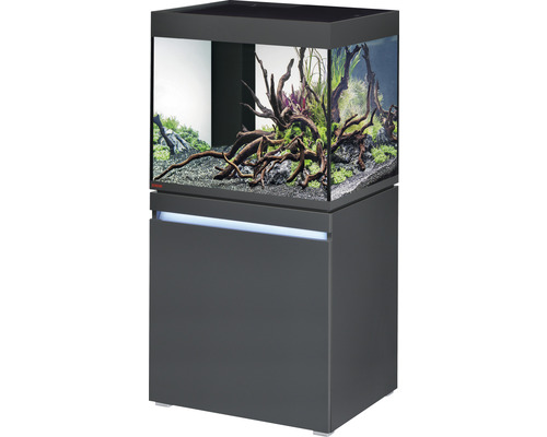 Aquarium combination EHEIM incpiria 230 with LED lighting and illuminated base cabinet graphite