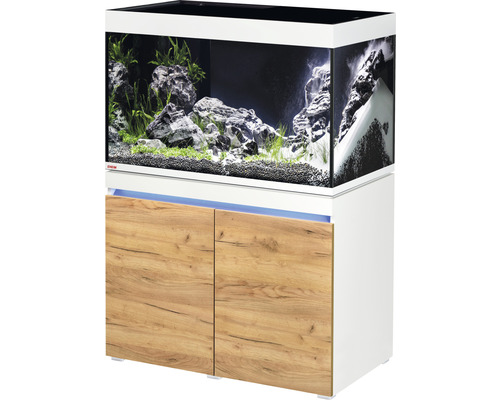 Aquarium combination EHEIM incpiria 330 with LED lighting and illuminated base cabinet alpine/oak