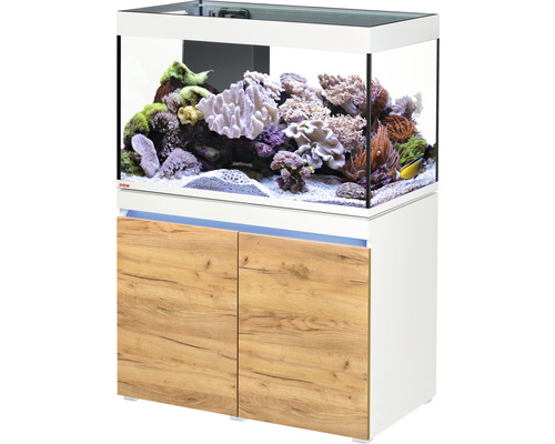 Aquarium combination EHEIM incpiria 330 reef with feed pump and illuminated base cabinet alpine/oak