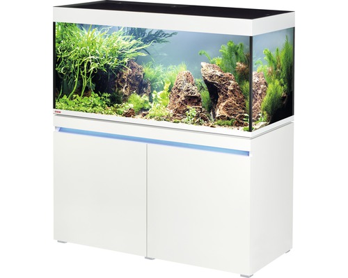 Aquarium combination EHEIM incpiria 430 with LED lighting and illuminated base cabinet alpin