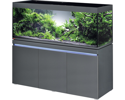 Aquarium combination EHEIM incpiria 530 with LED lighting and illuminated base cabinet graphite