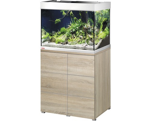 Aquarium combination EHEIM proxima 175 classic with LED lighting and oak base cabinet