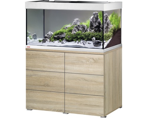 Aquarium combination EHEIM proxima 250 classic with LED lighting and oak base cabinet