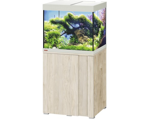 Aquarium combination EHEIM Vivaline 150 with LED lighting, heater, filter and base cabinet pine