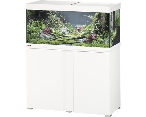 Aquarium combination EHEIM Vivaline 180 with LED lighting, heater, filter and white cabinet