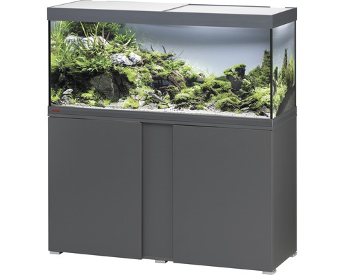 Aquarium combination EHEIM Vivaline 240 with LED lighting, heater, filter and base cabinet anthracite