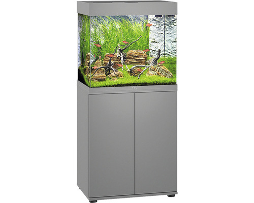Aquarium combination Juwel Lido 120 LED SBX with LED lighting, heater, filter and base cabinet grey