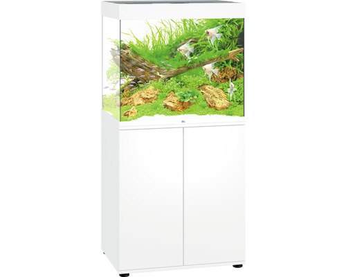 Aquarium combination JUWEL Lido 200 SBX with LED lighting, heater, filter and white cabinet