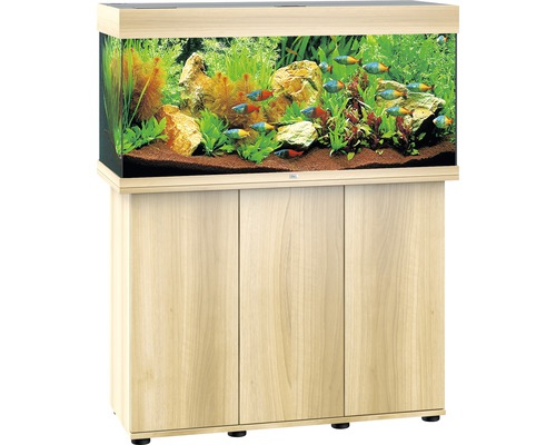 Juwel Aquarium Aquarium combination JUWEL Rio 180 SBX with LED lighting, heater, filter and base cabinet in light wood