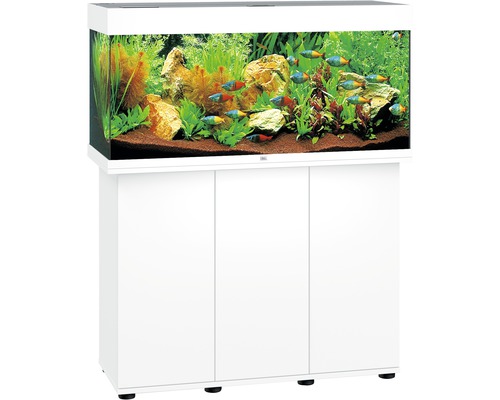 Aquarium combination JUWEL Rio 180 SBX with LED lighting, heater, filter and white cabinet