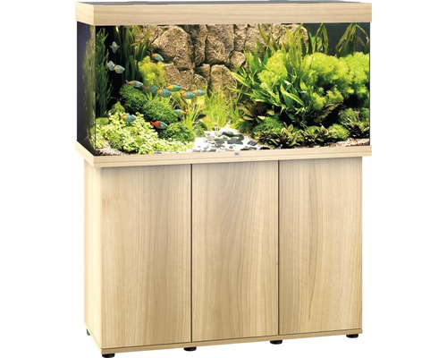 Juwel Aquarium Aquarium combination JUWEL Rio 350 SBX with LED lighting, heater, filter and base cabinet in light wood