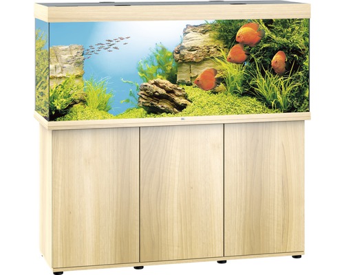 Juwel Aquarium Aquarium combination JUWEL Rio 450 SBX with LED lighting, heater, filter and base cabinet in light wood