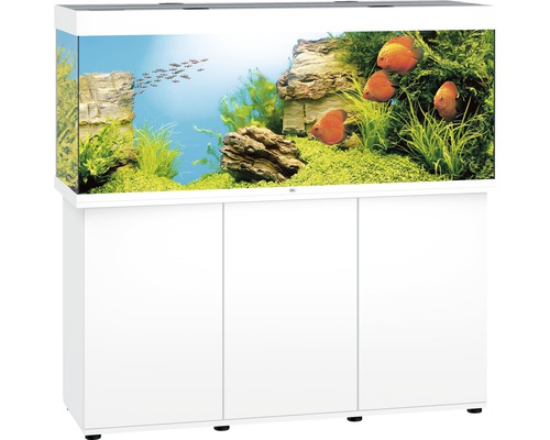 Aquarium combination JUWEL Rio 450 SBX with LED lighting, heater, filter and white cabinet