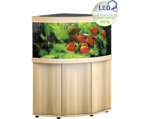 Juwel Aquarium Aquarium combination JUWEL Trigon 350 SBX with LED lighting, filter, heater and base cabinet in light wood