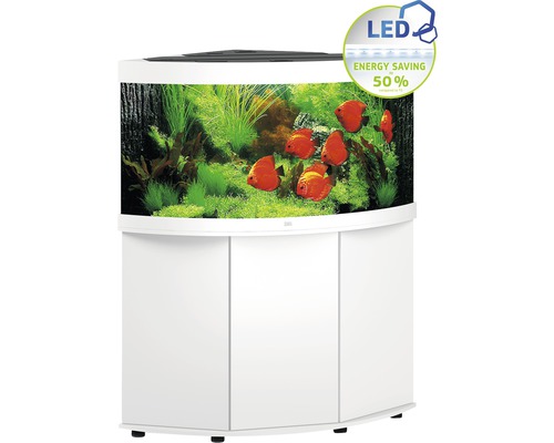 Juwel Aquarium Aquarium combination JUWEL Trigon 350 SBX with LED lighting, filter, heater and base cabinet white