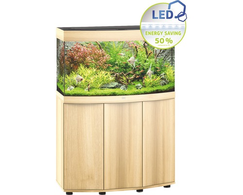 Aquarium combination JUWEL Vision 180 SBX with LED lighting, filter, heater and base cabinet light wood