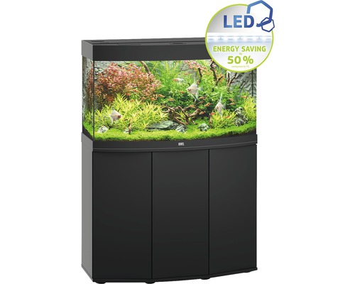 Aquarium combination JUWEL Vision 180 SBX with LED lighting, filter, heater and base cabinet black