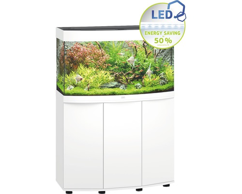 Aquarium combination JUWEL Vision 180 SBX with LED lighting, filter, heater and base cabinet white