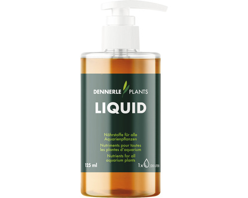 DENNERLE PLANTS Liquid aquarium plant fertilizer 125 ml with iron, potassium and trace elements for all planted aquariums