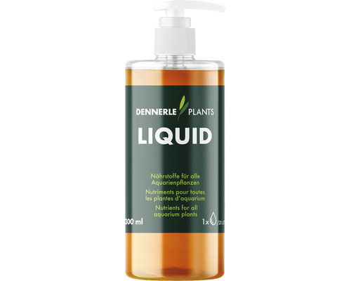 DENNERLE PLANTS Liquid aquarium plant fertilizer 300 ml with iron, potassium and trace elements for all planted aquariums