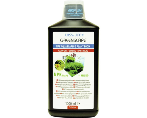 Easy Life GreenScape aquarium plant fertilizer, highly concentrated NPK + micronutrient fertilizer, 1000 ml