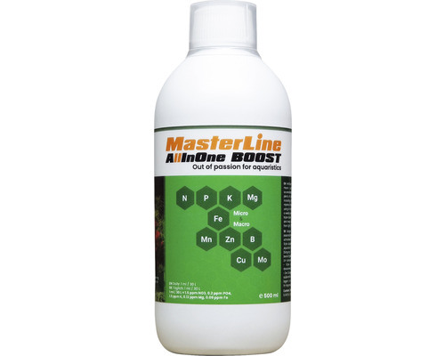 MasterLine AllinOne Boost 500 ml Aquarium Plant Fertilizer - Micro- and Macronutrient Combination Fertilizer