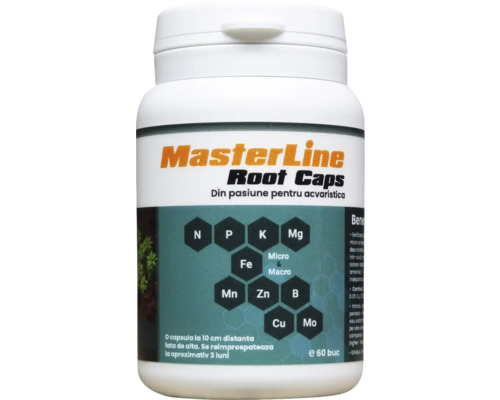 MasterLine Root Caps aquarium plant fertilizer: Root fertilizer in capsule form with nitrogen, phosphorus, iron and micronutrients, fertilizer capsules approx. 60 g, 60 pieces.