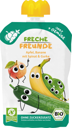 FRECHE FREUNDE Squeeze apple, banana, spinach & cucumber from 6 months, 100 g