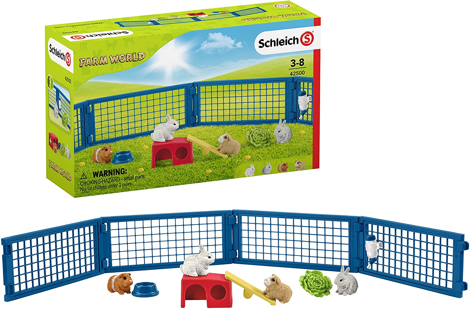Schleich 42500 Farm World Play Set - Home For Rabbits And Guinea Pigs Toy F