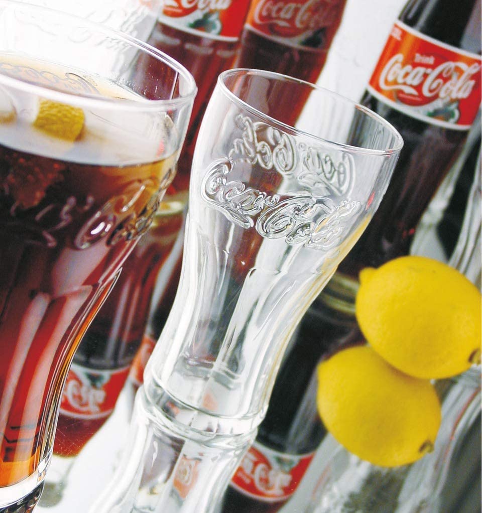 Arcoroc Unbekannt Coca Cola - Contour Relief 0.4 L 6 Glasses - The Classic