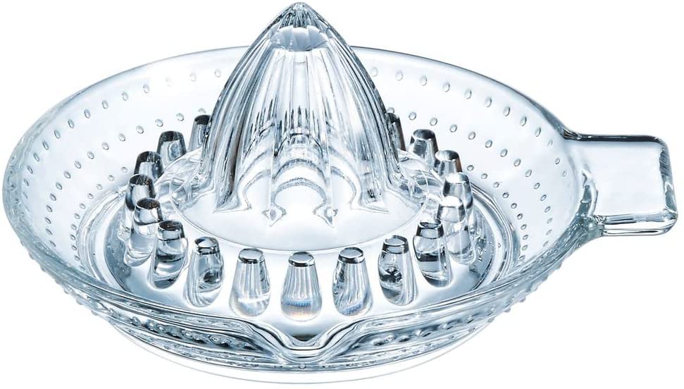 Arcoroc KitchenCraft Manual Glass Lemon Squeezer Citrus Juicer, 14.5 cm