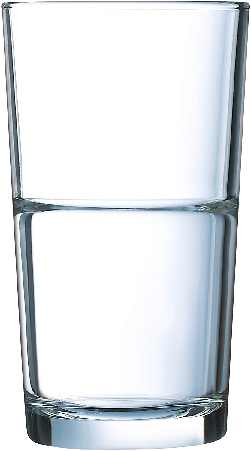 Arcoroc Stack Up Water Glasses, Juice Glasses 6 Pack – All Sizes, Glass, 290ml