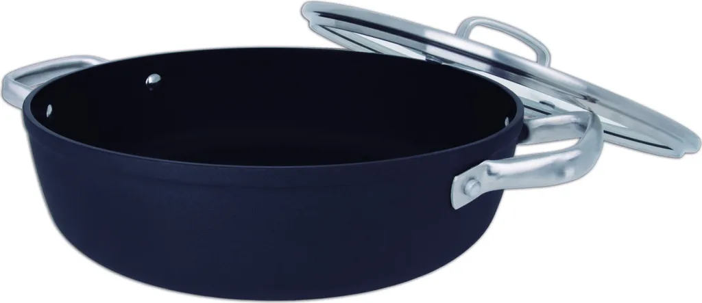 Arcos Samoa series non-stick cooking pot, 28 cm diameter and 4.3 L capacity, made of forged aluminum.