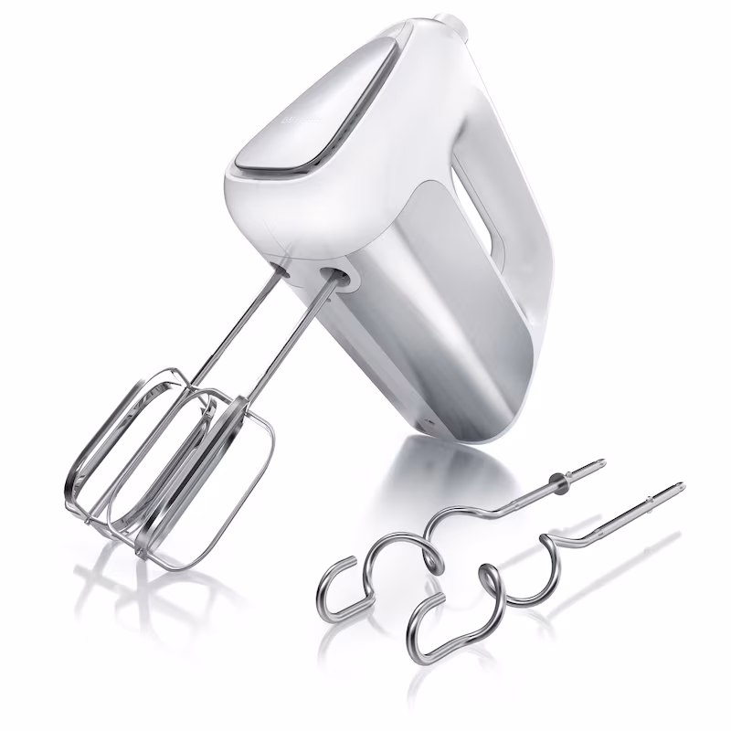 Arendo Electric Hand Mixer - Includes 2 Stainless Steel Beaters and 2 Dough Hooks - Hand Mixer - Hook Release - Turbo Button