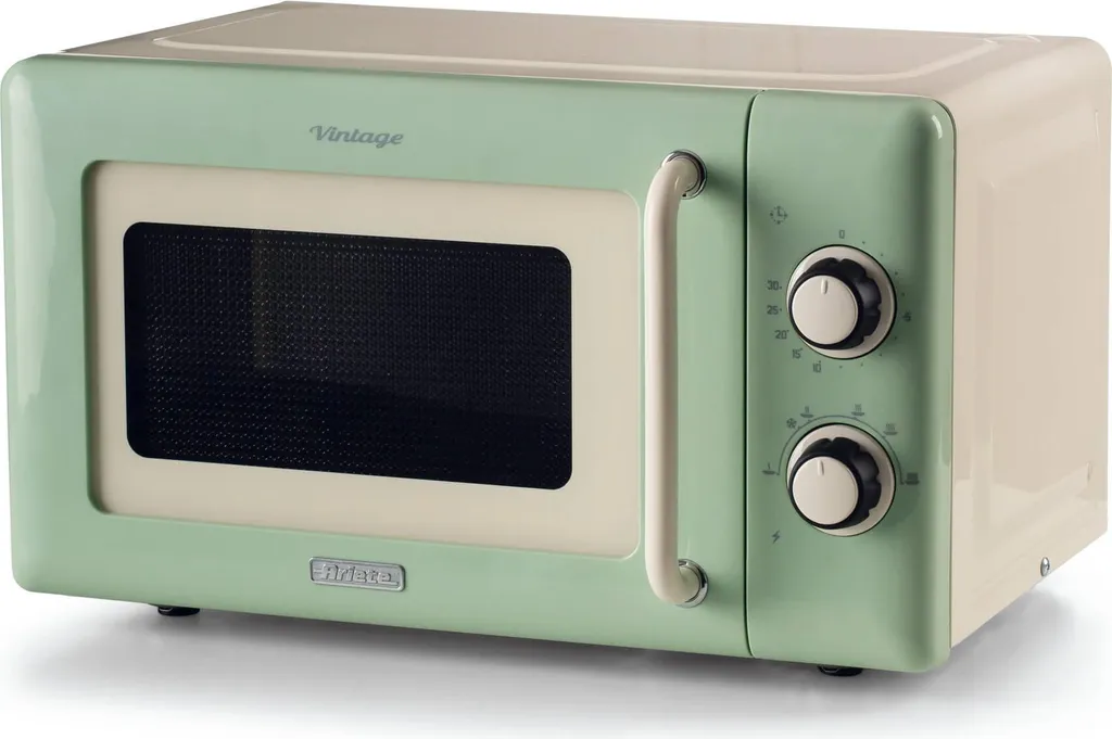 Ariete Vintage Line 3960/04, worktop, solo microwave, 20 l, 800 W, rotary knob, green
