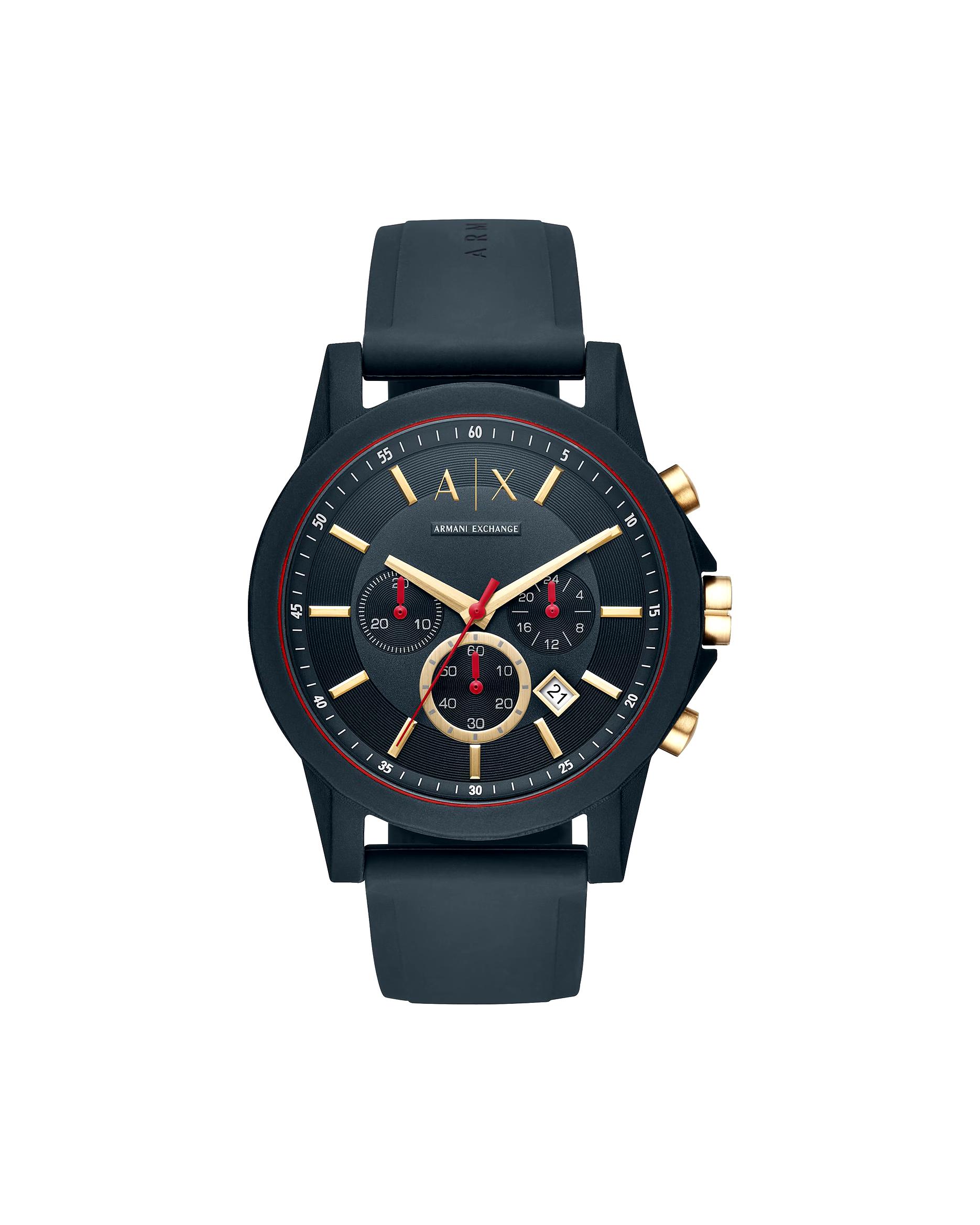 Armani Exchange watch chronograph rubber