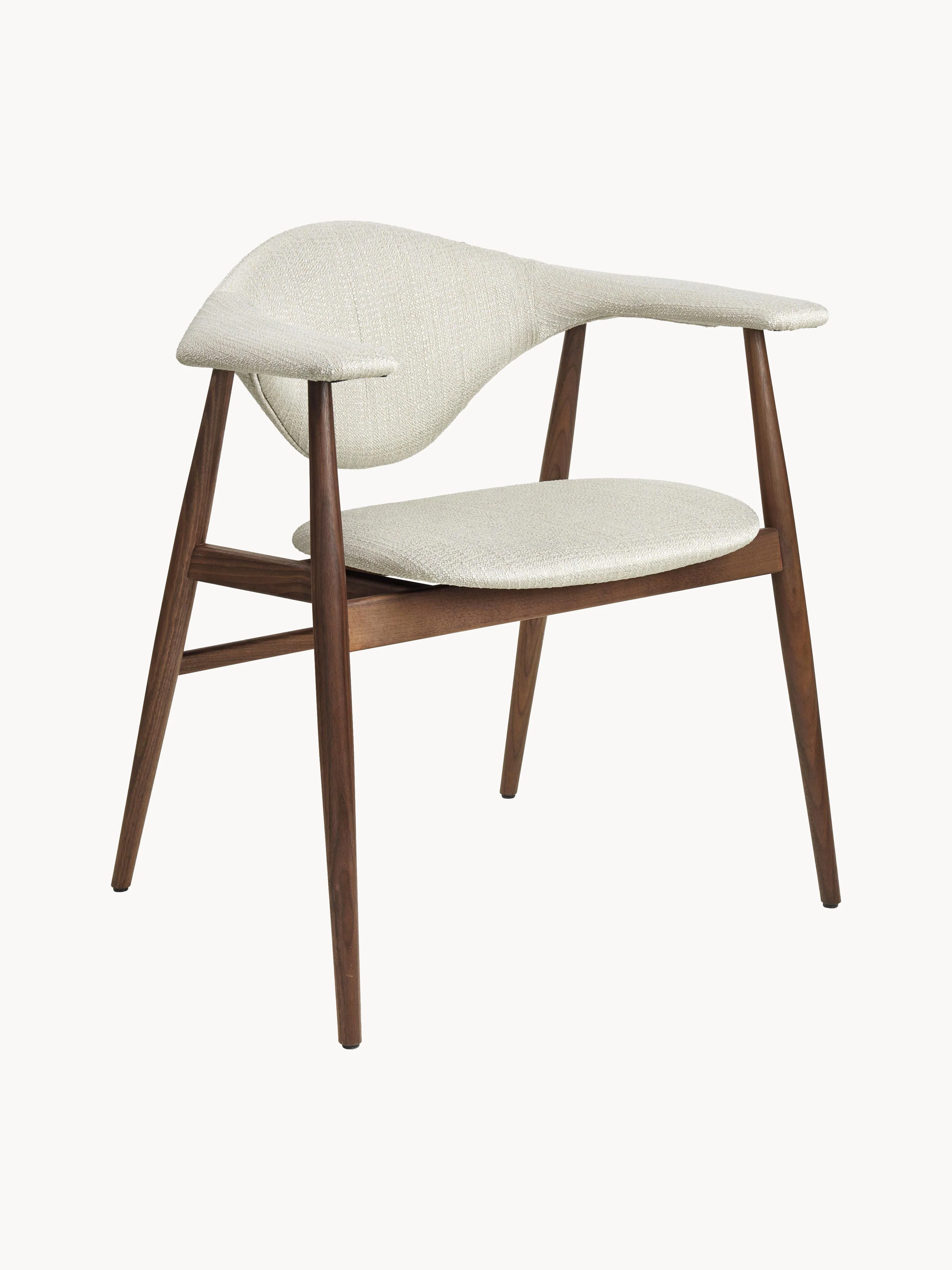 gubi Masculo armchair in walnut wood