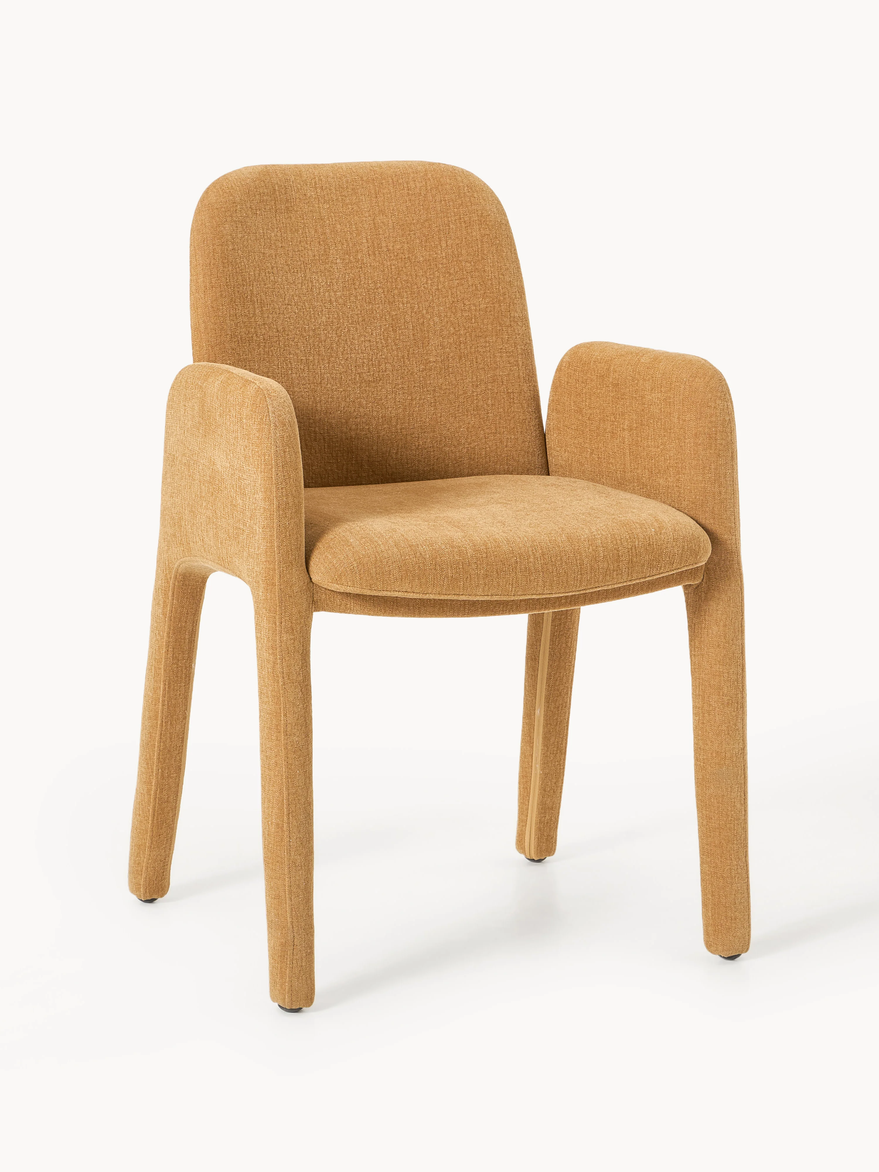 Westwing Collection Selena armchair - Woven fabric Ochre
