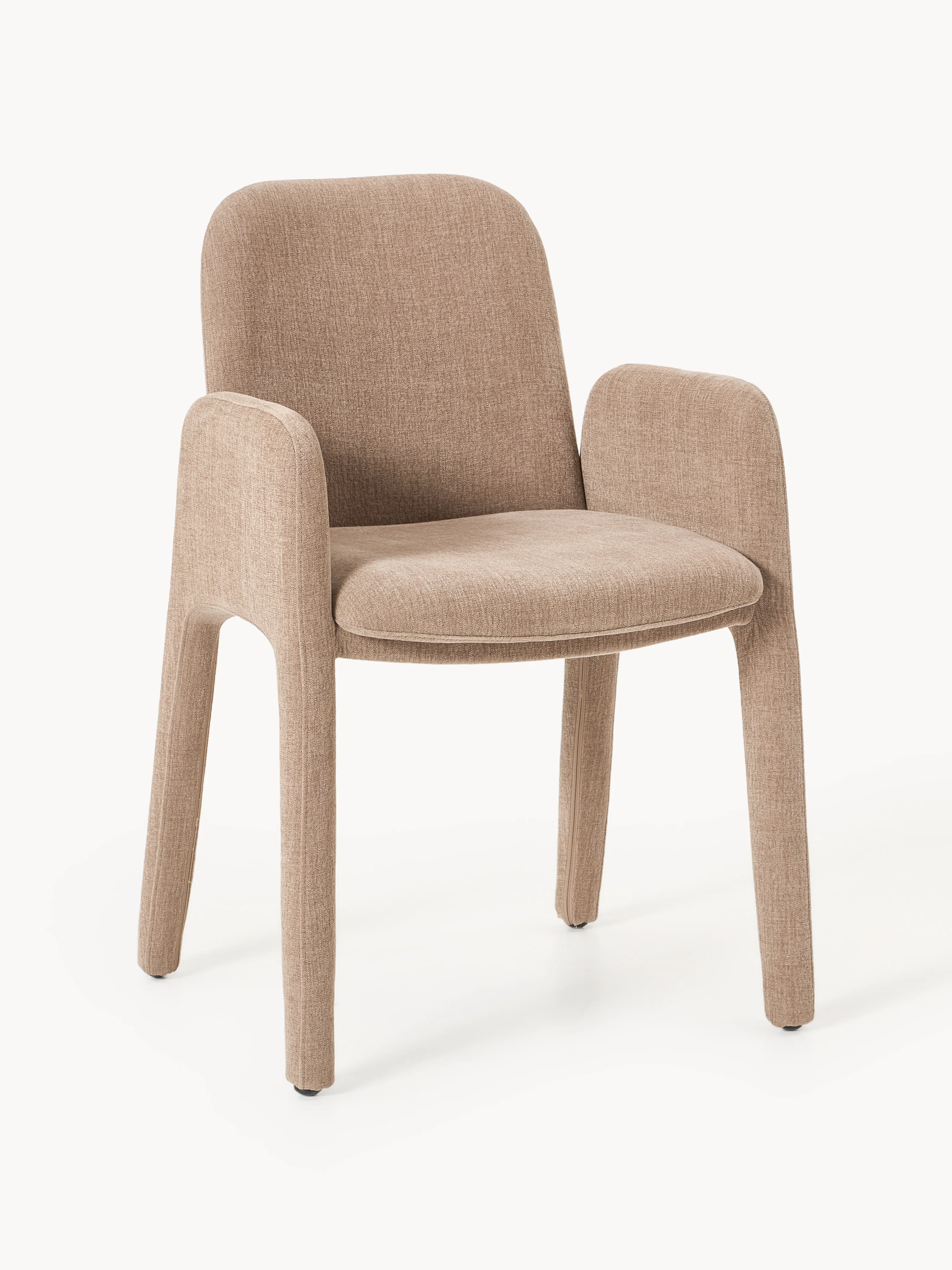Westwing Collection Selena armchair - Woven fabric nougat