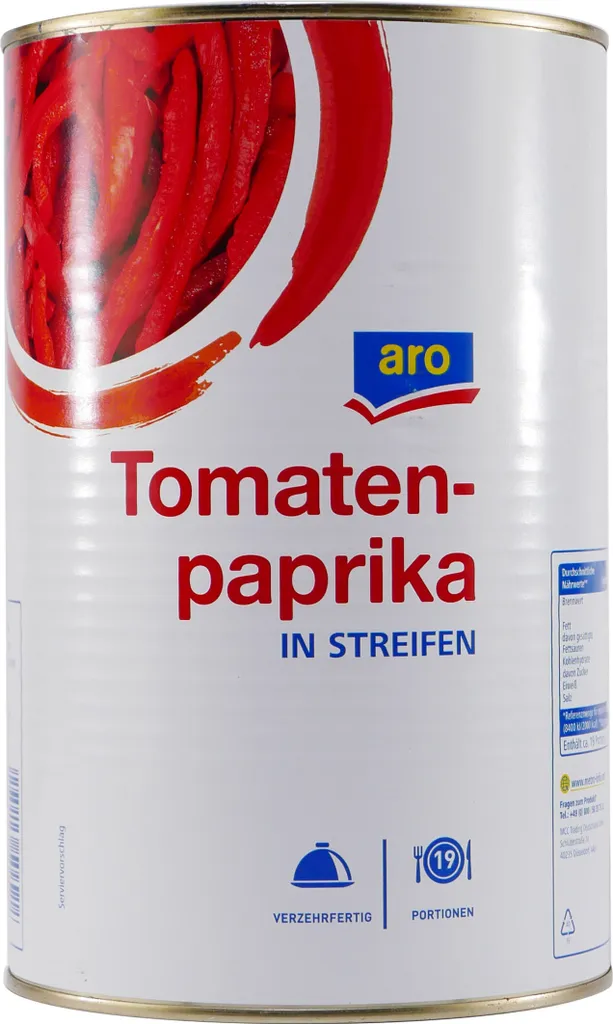 PA-Marketing aro tomato peppers in strips 3.9KG